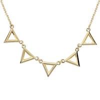 Dirty Ruby Gold Triangle Necklace