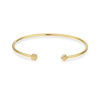 Dirty Ruby Gold Square End Bangle