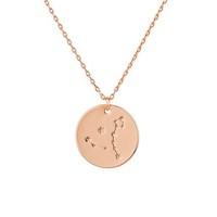 Dirty Ruby Pisces Constellation Necklace