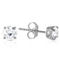 diamond stud earrings in 9ct white gold