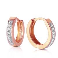 Diamond Huggie Earrings in 9ct Rose Gold