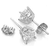 diamond stud earrings in 9ct white gold