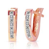 Diamond Huggie Earrings in 9ct Rose Gold