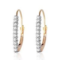 Diamond Laced Stem Drop Earrings in 9ct Gold