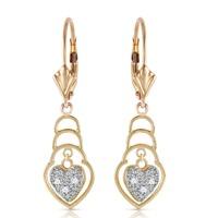 Diamond Wireframe Drop Earrings in 9ct Gold