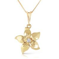 diamond flower petal pendant necklace in 9ct gold