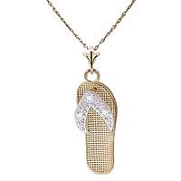 Diamond Sandal Pendant Necklace in 9ct Gold