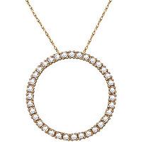 diamond circle of life pendant necklace in 9ct gold