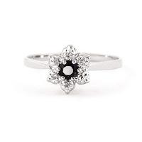 diamond and sapphire wildflower cluster ring in 9ct white gold