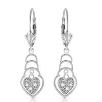 Diamond Wireframe Drop Earrings in 9ct White Gold