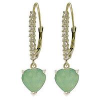 Diamond and Emerald Laced Drop Earrings in 9ct White Gold