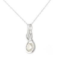 diamond san francisco pendant necklace in 9ct white gold