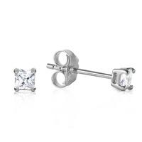 diamond stud earrings in 9ct white gold