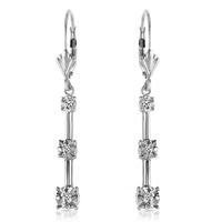 diamond drop earrings in 9ct white gold