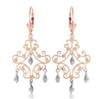 diamond drop earrings in 9ct rose gold