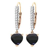 Diamond and Sapphire Laced Drop Earrings in 9ct Rose Gold