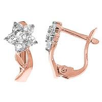 diamond stud earrings in 9ct rose gold