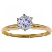 Diamond Crown Solitaire Ring in 9ct Gold