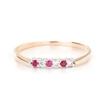 Diamond and Ruby Ring in 9ct Rose Gold