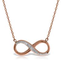 Diamond Infinite Pendant Necklace in 9ct Rose Gold