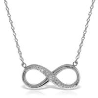 Diamond Infinite Pendant Necklace in 9ct White Gold