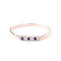 Diamond and Sapphire Ring in 9ct Rose Gold