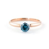 Diamond Crown Solitaire Ring in 9ct Rose Gold