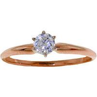 Diamond Crown Solitaire Ring in 9ct Rose Gold