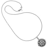 diamonfire silver clear cz round locket pendant 65 1135 1 082