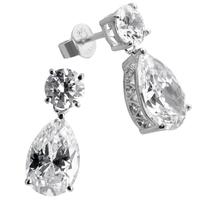 diamonfire silver clear cz pear drop earrings 62 1480 1 082