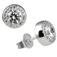 diamonfire silver clear cz round cluster earrings 62 1467 1 082