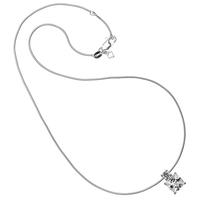 diamonfire silver square round cz pendant 65 0910 1 082