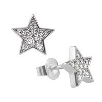 Diamonfire Silver Cubic Zirconia Pave Star Stud Earrings 62/1753/1/082