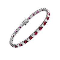 diamonfire silver clear red cubic zirconia tennis bracelet 64 0463 1 0 ...