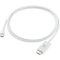 DisplayPort / HDMI Cable [1x Mini DisplayPort plug - 1x HDMI plug] 1 m White MacLand