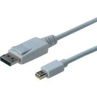 DisplayPort Cable [1x DisplayPort plug - 1x Mini DisplayPort plug] 3 m White Digitus