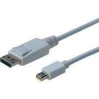 displayport cable 1x displayport plug 1x mini displayport plug 1 m whi ...