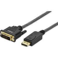 DisplayPort / DVI Cable [1x DisplayPort plug - 1x DVI plug 25-pin] 2 m Black ednet