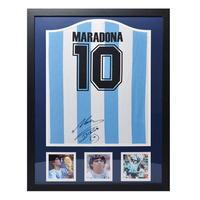 diego signed 1986 argentina replica shirt