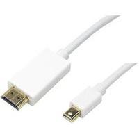 DisplayPort / HDMI Cable [1x Mini DisplayPort plug - 1x HDMI plug] 2 m White LogiLink