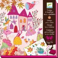 djeco create a story stamping set princess tales