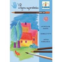 Djeco 12 watercolour crayons - c...