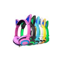 DJ-Style Light-Up Cat Ear Headphones - 6 Colours