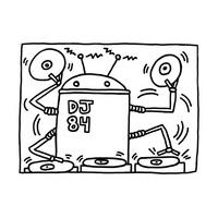 DJ 84, 1983 by Keith Haring