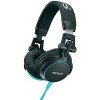 dj headphone sony mdr v55 on ear foldable black blue