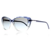 DKNY 4121 Sunglasses Transparent Gradient Striped Grey Blue 366111