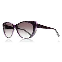 DKNY 4109 Sunglasses Top Leopard on Transparent Violet 361611