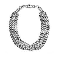 DKNY Chambers Silver-tone L Chain Statement Necklace.