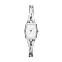 dkny crosswalk ladies white dial stainless steel bracelet watch