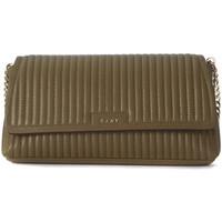Dkny Clutch Gansevoort in green quilted leather women\'s Shoulder Bag in green
